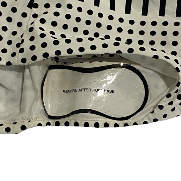 Burberry Black & White Polka Dot Striped High Waisted Bikini - New - S/P - Picture 4 of 7